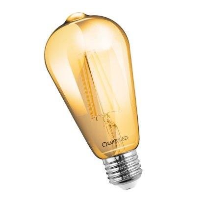 Żarówka LED E27 ST64 4W = 35W 440lm 2000K Ciepła 360° Filament