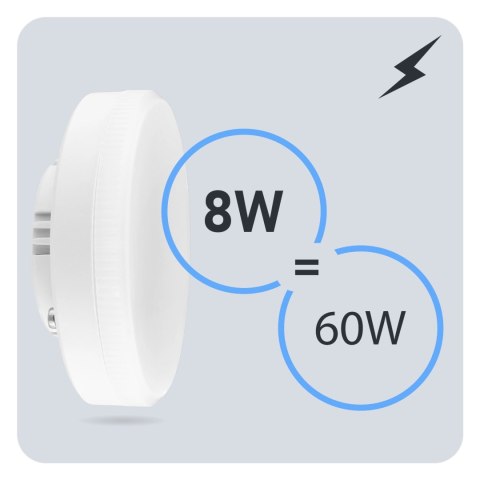 Żarówka LED GX53 8W = 60W 720lm 3000K Ciepła 120°
