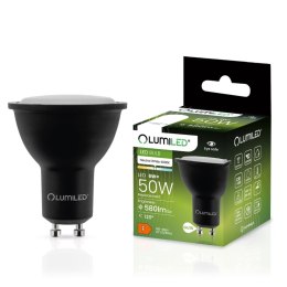 Żarówka LED GU10 6W = 50W 580lm 4000K Neutralna 120° Czarna obudowa