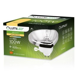 Żarówka LED GU10 ES111 15W = 100W 1521lm 3000K Ciepła 24° Srebrna LUMILED