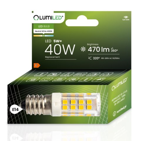 Żarówka LED Lodówka E14 5W = 40W 470lm 4000K Neutralna Maszyna do SZYCIA