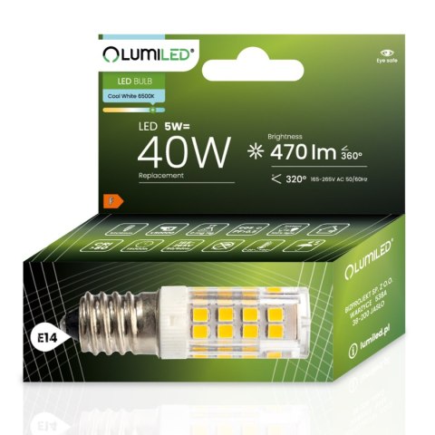 Żarówka LED Lodówka E14 5W = 40W 470lm 6500K Zimna Maszyna do SZYCIA