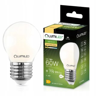 Żarówka LED P45 E27 7W = 60W 770lm 3000K Ciepła 360° Filament Mleczna