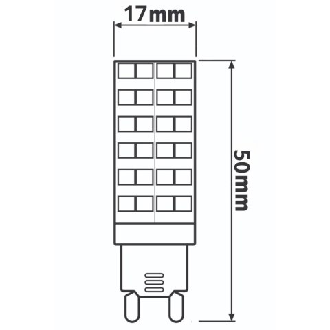 Żarówka LED kapsułka G9 5W 6500K Barwa ZIMNA 480lm Kinkiet Lampka