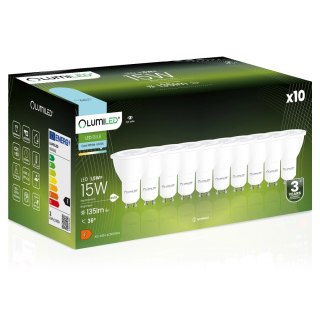 10x Żarówka LED GU10 1,5W = 15W 135lm LUMILED Zimna 6500K 36°