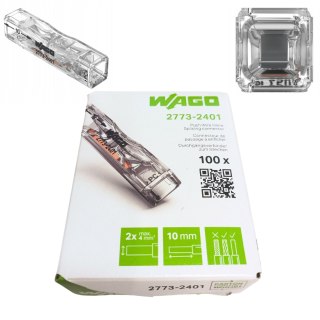 100x Złączka przelotowa WAGO 2773-2401 0,75-4 mm² drut 2773-2401