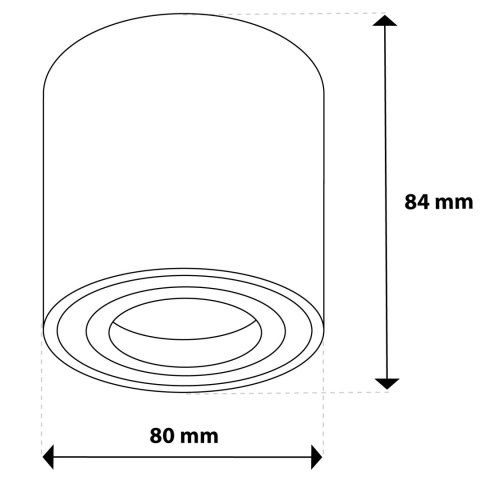 Oprawa Natynkowa HALOGEN Spot Tuba Ruchoma AMAT-M GU10 Okrągła Biała 84mm