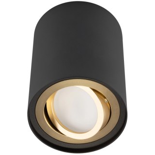 Oprawa Natynkowa HALOGEN Spot Tuba Ruchoma AMAT-M GU10 Okrągła CZARNO-ZŁOTA