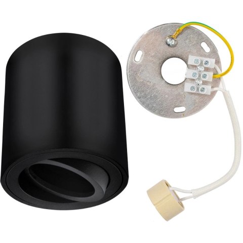 Oprawa Natynkowa HALOGEN Spot Tuba Ruchoma AMAT-M GU10 Okrągła Czarna 84mm