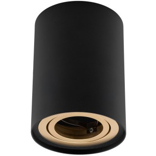 Oprawa Natynkowa HALOGEN Spot Tuba Ruchoma GU10 Okrągła CZARNO-ZŁOTA 115mm