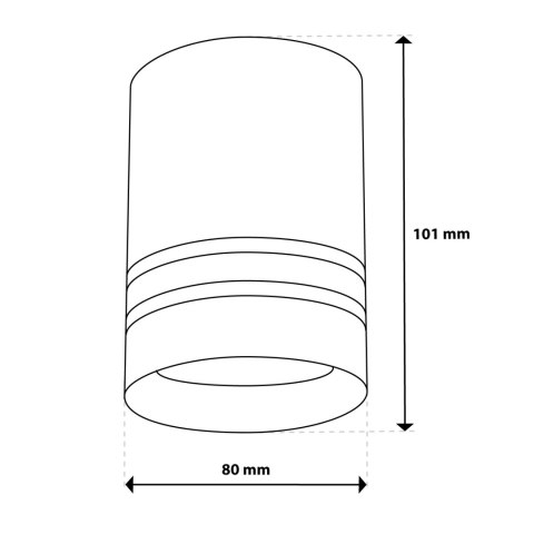 Oprawa Natynkowa HALOGENOWA Spot Tuba ARISA GU10 Okrągła Czarna 80mm