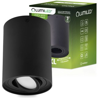 Oprawa Natynkowa HALOGENOWA Spot Tuba Ruchoma AMAT-XL GU10 Okrągła CZARNA