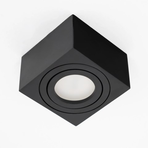 Oprawa Natynkowa HALOGENOWA Spot Tuba Ruchoma Kwadratowa Czarna 50mm