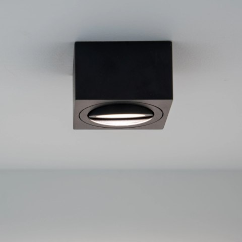 Oprawa Natynkowa HALOGENOWA Spot Tuba Ruchoma Kwadratowa Czarna 50mm