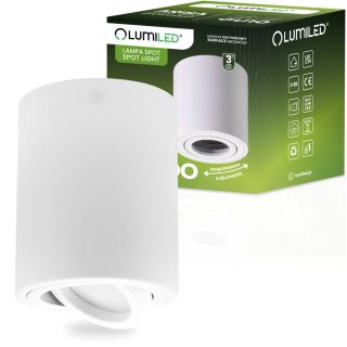 Oprawa Natynkowa HALOGENOWA Spot Tuba Ruchoma LUNDO GU10 Okrągła Biała 80mm