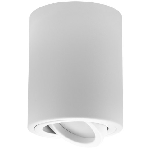 Oprawa Natynkowa HALOGENOWA Spot Tuba Ruchoma LUNDO GU10 Okrągła Biała 80mm