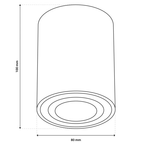 Oprawa Natynkowa HALOGENOWA Spot Tuba Ruchoma LUNDO GU10 Okrągła Biała 80mm