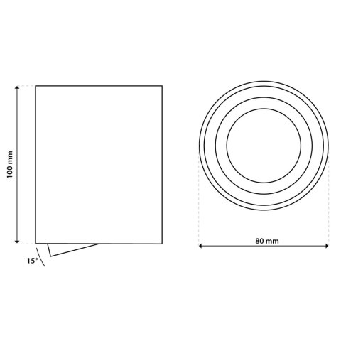 Oprawa Natynkowa HALOGENOWA Spot Tuba Ruchoma LUNDO GU10 Okrągła Biała 80mm