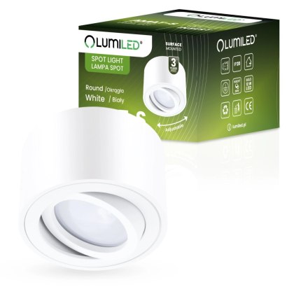 Oprawa Natynkowa HALOGENOWA AMAT-S Spot Kubełek Tuba Ruchoma Okrągła Biała 50mm INSERT