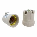 Oprawka ceramiczna E27 z UCHWYTEM Blaszką