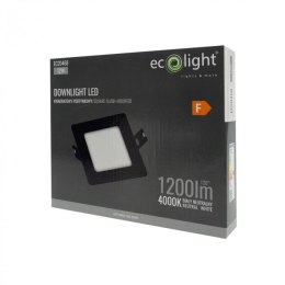 Panel LED 12W podtynkowy CZARNY Kwadratowy Neutralny 1200lm 4000K PLASTIKOWY