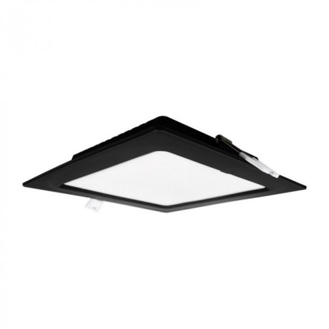 Panel LED 12W podtynkowy CZARNY Kwadratowy Neutralny 1200lm 4000K PLASTIKOWY