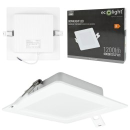 Panel LED 12W podtynkowy Kwadratowy Neutralny 1200lm 4000K PLASTIKOWY