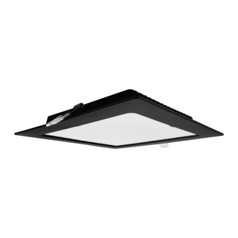 Panel LED 18W podtynkowy CZARNY Kwadratowy Neutralny 1980lm 4000K PLASTIKOWY