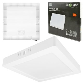 Panel LED 24W Natynkowy Kwadratowy Neutralny 2640lm 4000K PLASTIKOWY BIAŁY