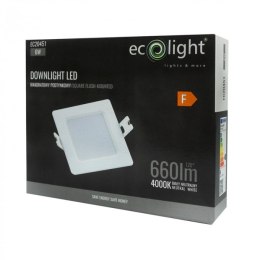 Panel LED 6W podtynkowy Kwadratowy Neutralny 660lm 4000K PLASTIKOWY IP20