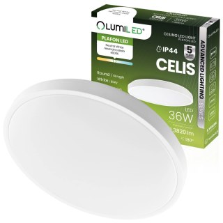 Plafon LED Lampa Sufitowa 36W 4000K 3820lm 106 lm/W Okrągły IP44 Biały Ring