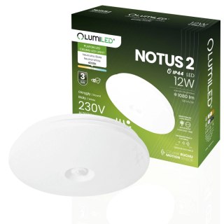 Plafon LED Lampa Sufitowa Natynkowa 12W Okrągły Czujnik Ruchu IP44 25 cm