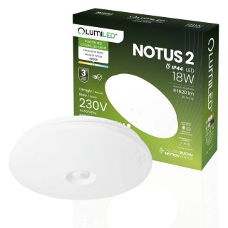 Plafon LED Lampa Sufitowa Natynkowa 18W Okrągły IP44 33 cm Czujnik Ruchu