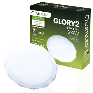 Plafon LED Lampa Sufitowa Natynkowa Diament 24W 4000K IP44 Okrągły