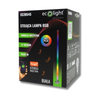 Stojąca Lampa podłogowa RGB muzyczna TUYA BIAŁA Pilot