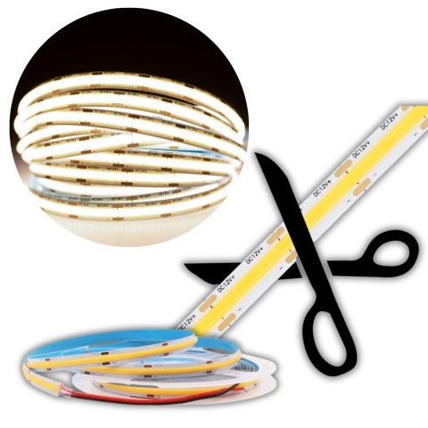 Taśma LED COB 480LED 9W/m 4000K 990lm/m IP20 1m Neutralna NEON 12V DC