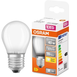 Żarówka LED E27 MAŁA KULKA 4W = 40W 470lm 2700K Ciepła 300° Filament OSRAM STAR