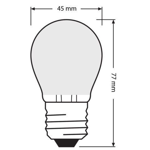 Żarówka LED E27 MAŁA KULKA 4W = 40W 470lm 2700K Ciepła 300° Filament OSRAM STAR