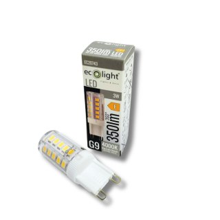 Żarówka LED kapsułka G9 3W 4000K Barwa NEUTRALNA 350lm