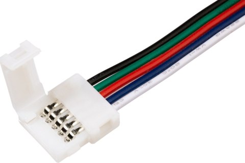 Złączka do TAŚMY LED RGB+W 12mm ZATRZASKI DWUSTRONNA z przewodem 5PIN