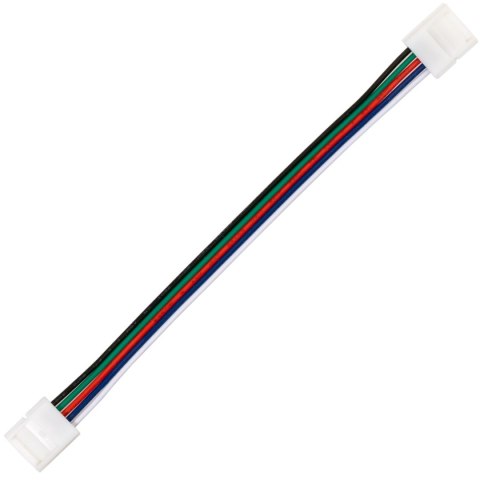 Złączka do TAŚMY LED RGB+W 12mm ZATRZASKI DWUSTRONNA z przewodem 5PIN