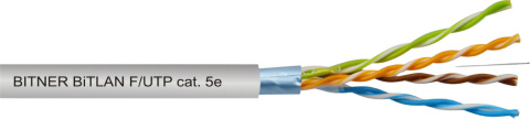 Kabel Sieciowy F/UTP cat.5e BiTLAN 200MHz Ekranowany LAN Wewnętrzny