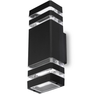 Lampa Ogrodowa Kinkiet Elewacyjny góra dół GU10 Czarny PROTEA