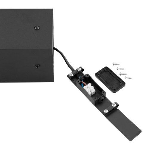 Lampa Ogrodowa Słupek Zewnętrzny Stojący E27 LED Czarny Kwadratowy 50cm