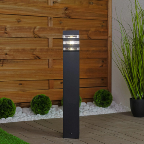 Lampa Ogrodowa Słupek Zewnętrzny Stojący E27 LED Czarny Kwadratowy 50cm