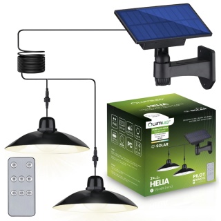 Lampa Solarna LED Zewnętrzna Ogrodowa 4000K IP44 Pilot Altana Taras 2 lampy