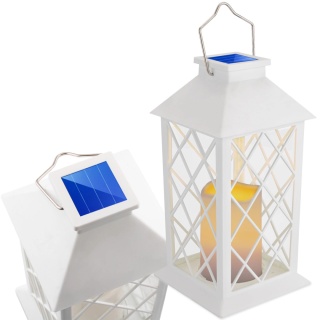 Lampa Solarna Ogrodowa LED Stojąca IP44 Wisząca LIRIO Latarenka Biała