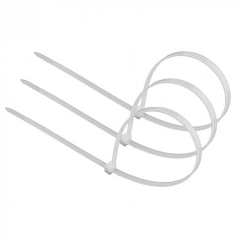 Opaski Zaciskowe Kablowe BIAŁE 2,5x150mm 100sztuk TRYTKI PREMIUM