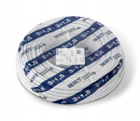 Przewód YDYp 3x1,5 NKT Instal PLUS Płaski 450/750V PVC