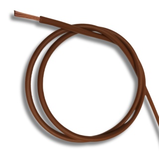 Przewód instalacyjny H05V-K (LgY) 1mm² linka BRĄZOWY 1m
